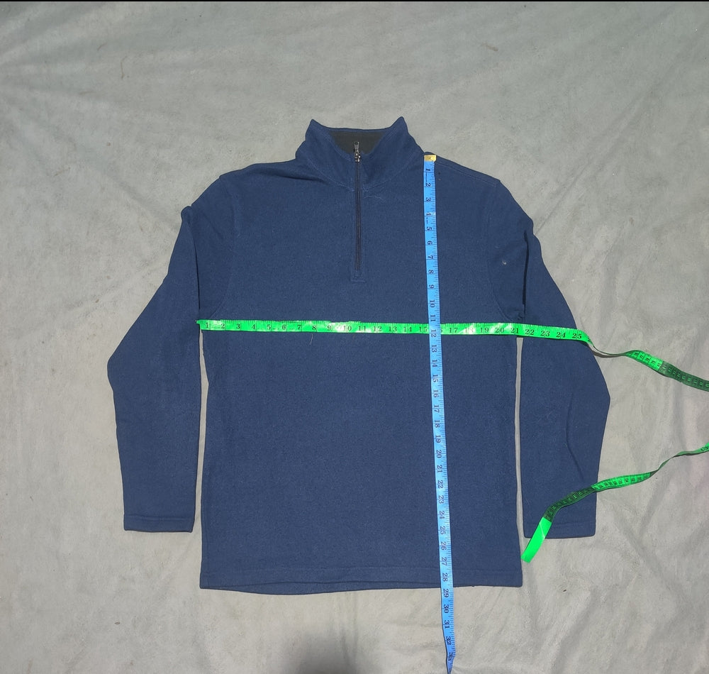 Izod Men Cotton Fleece Blue Sweatshirt M