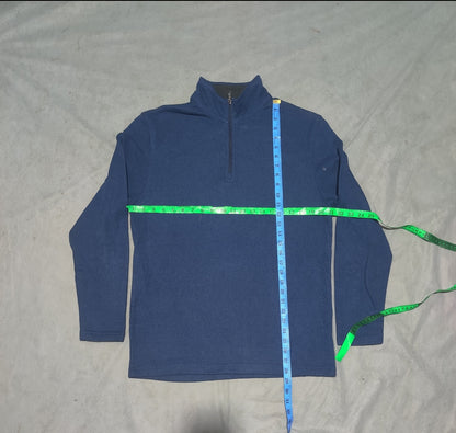Izod Men Cotton Fleece Blue Sweatshirt M