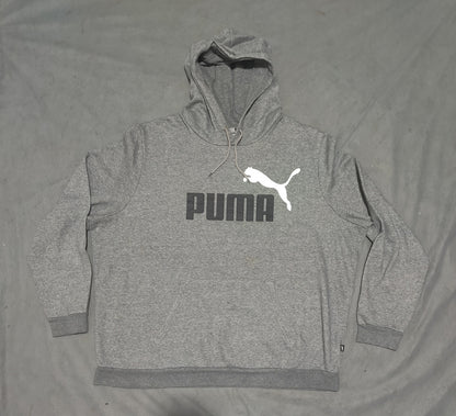 Puma Men Cotton Fleece Gray Hoodie 2XL