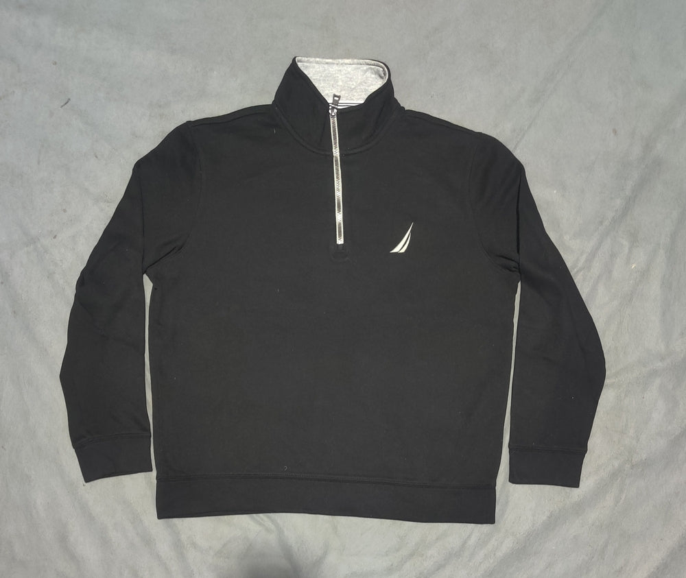 Nautica Men Cotton Fleece Black Sweatshirt S