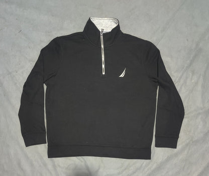 Nautica Men Cotton Fleece Black Sweatshirt S