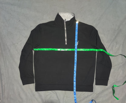 Nautica Men Cotton Fleece Black Sweatshirt S