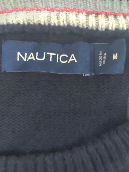 Nautica Men Cotton Fleece Green Sweater M