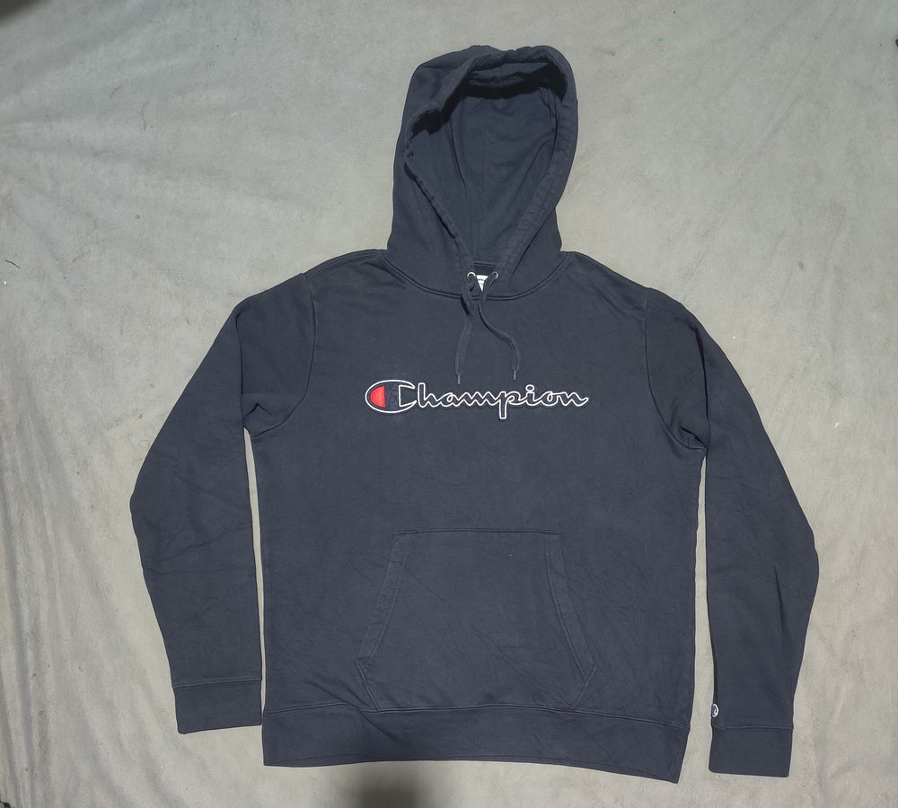 Champion Men Cotton Fleece Blue Hoodie L