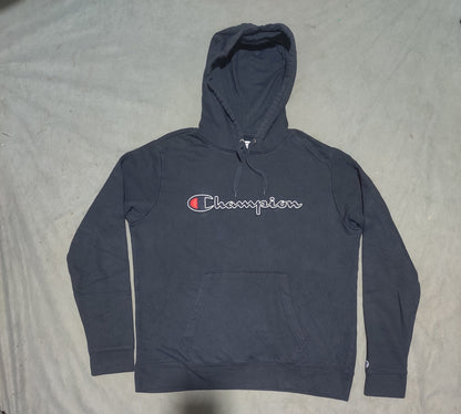 Champion Men Cotton Fleece Blue Hoodie L