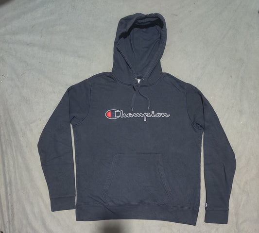 Champion Men Cotton Fleece Blue Hoodie L