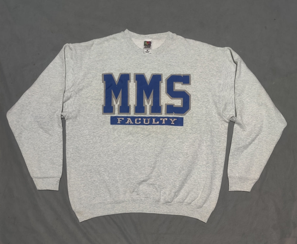 Fruit Of The Loom Men Cotton Fleece Gray Sweatshirt XL