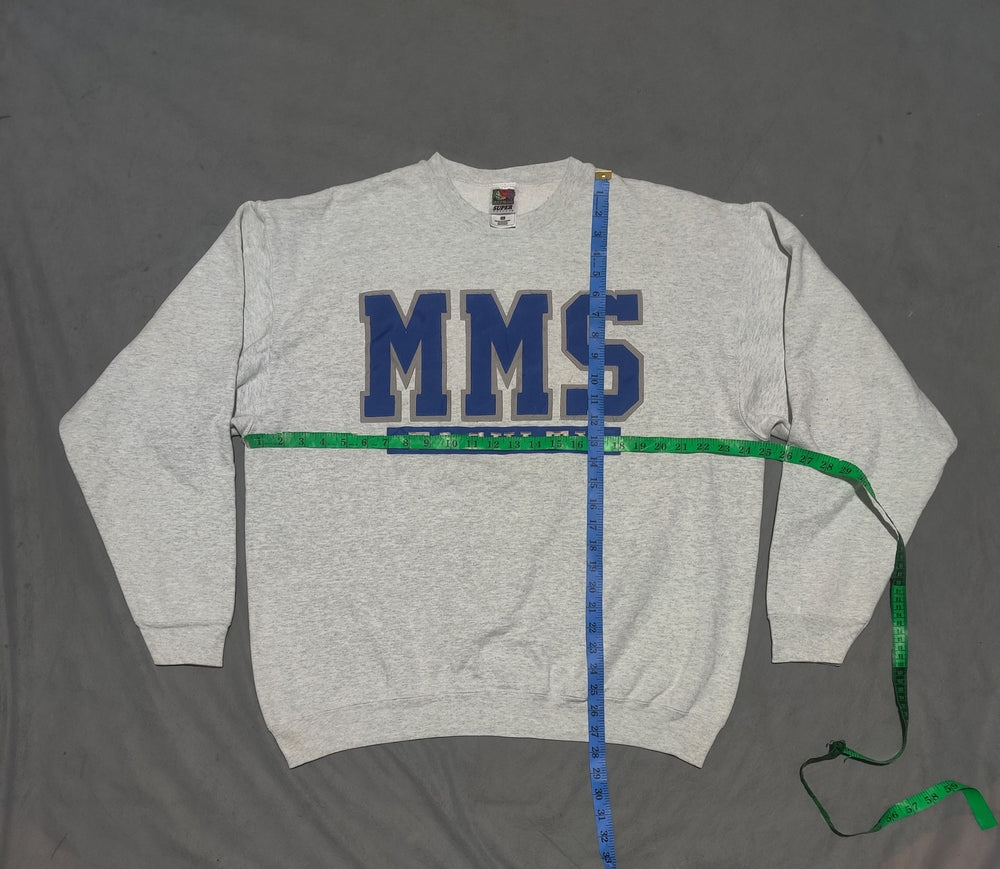 Fruit Of The Loom Men Cotton Fleece Gray Sweatshirt XL