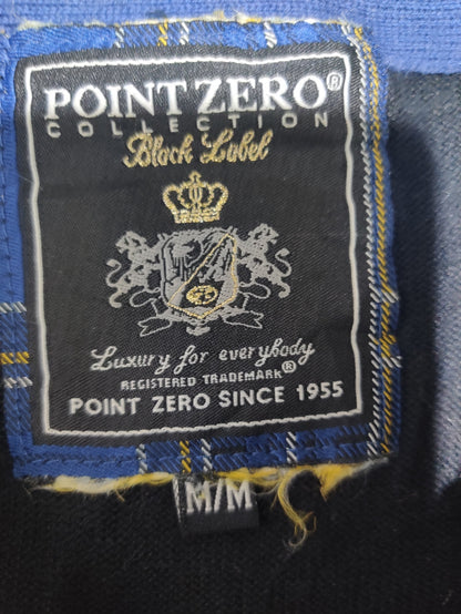 Point Zero Men Cotton Fleece Black Sweater M