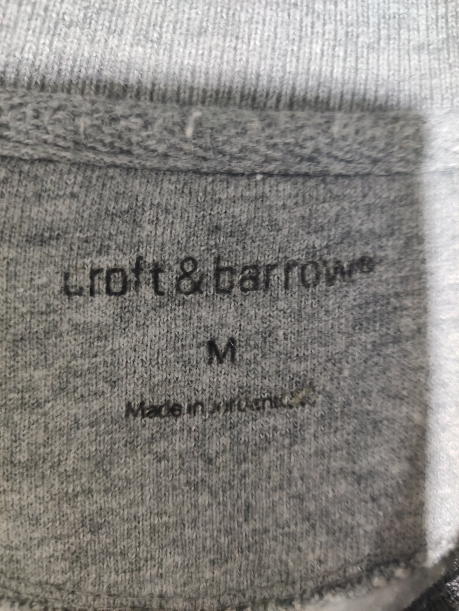 Croft & Barrow Men Cotton Fleece Gray Sweatshirt M
