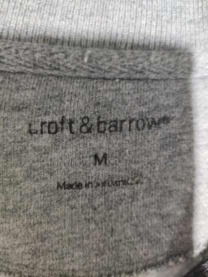 Croft & Barrow Men Cotton Fleece Gray Sweatshirt M