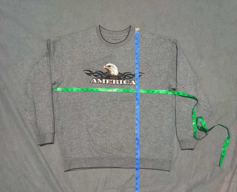 Croft & Barrow Men Cotton Fleece Gray Sweatshirt M