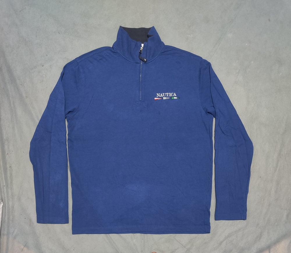 Nautica Men Cotton Fleece Blue Sweatshirt M