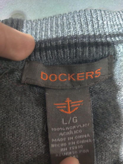 Dockers Men Cotton Fleece Gray Sweater L
