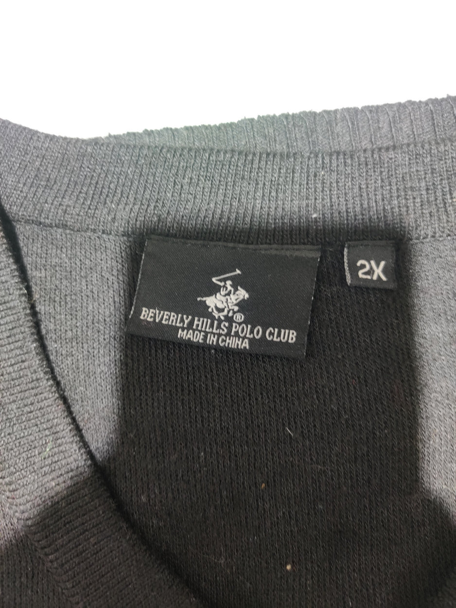 Polo Beverly Hills Club Men Cotton Fleece Black Sweater 2XL
