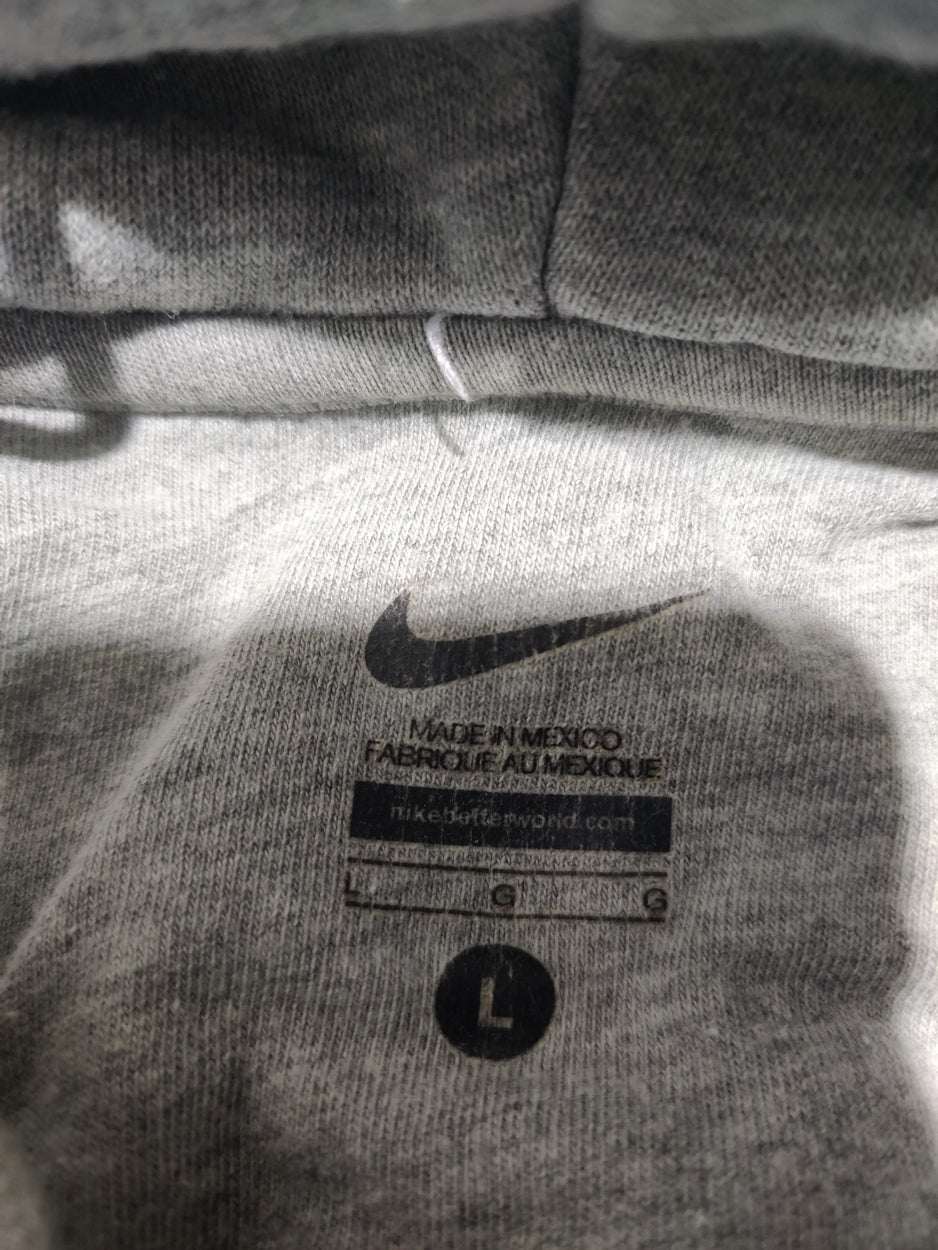 Nike Men Cotton Fleece Gray Hoodie L