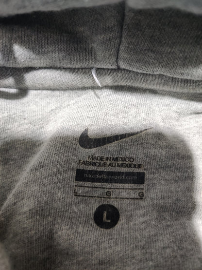 Nike Men Cotton Fleece Gray Hoodie L