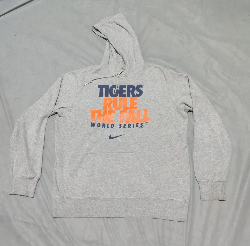 Nike Men Cotton Fleece Gray Hoodie L