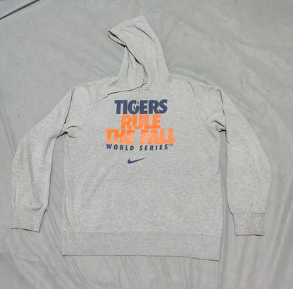 Nike Men Cotton Fleece Gray Hoodie L