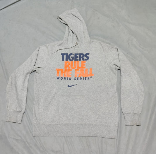 Nike Men Cotton Fleece Gray Hoodie L