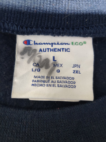 Champion Men Cotton Fleece Blue Sweatshirt L