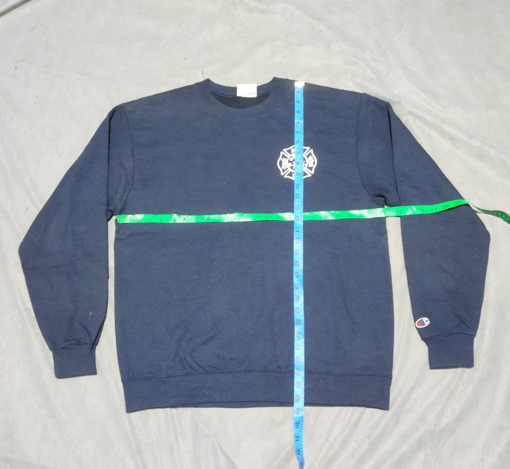 Champion Men Cotton Fleece Blue Sweatshirt L