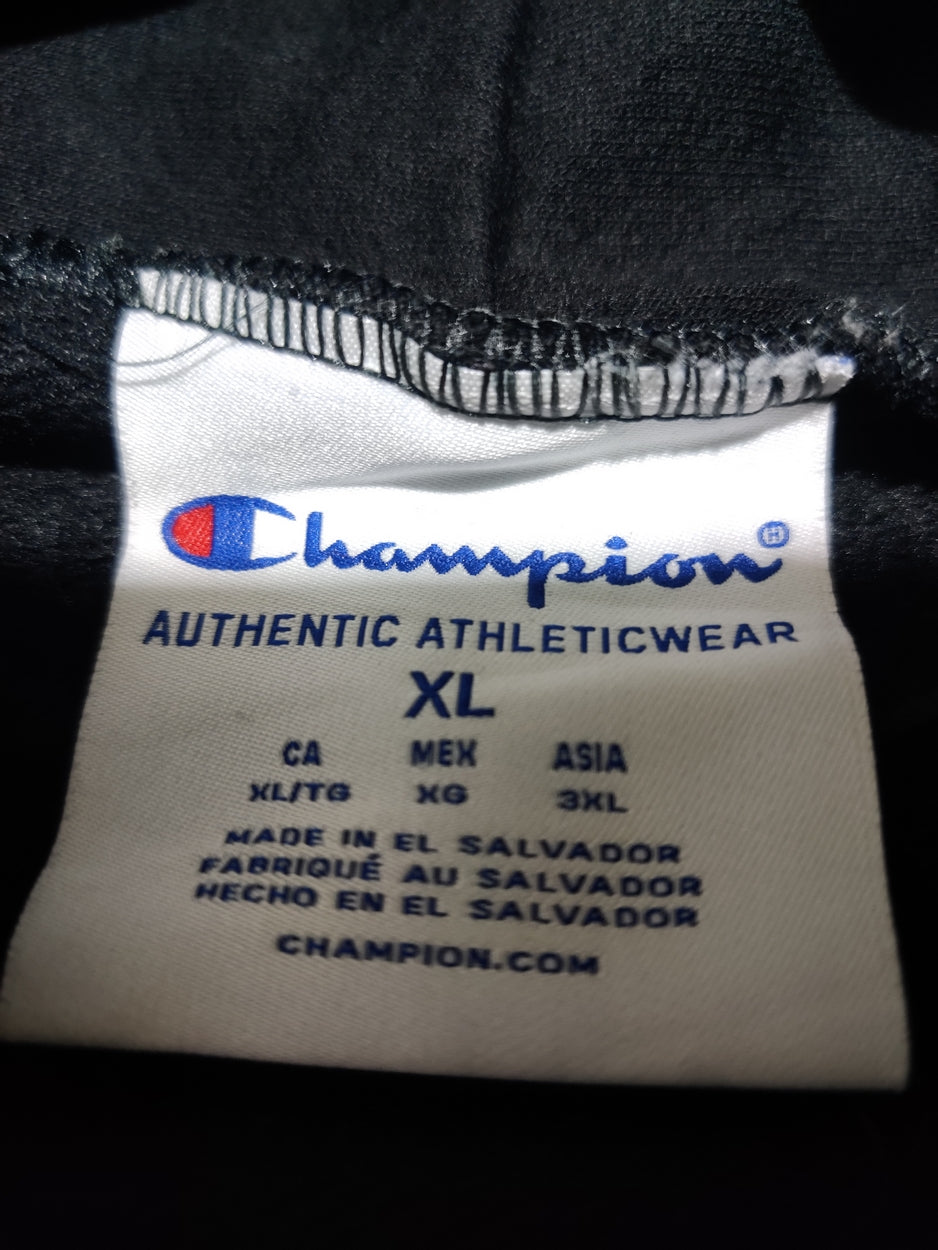 Champion Men Cotton Fleece Black Hoodie XL