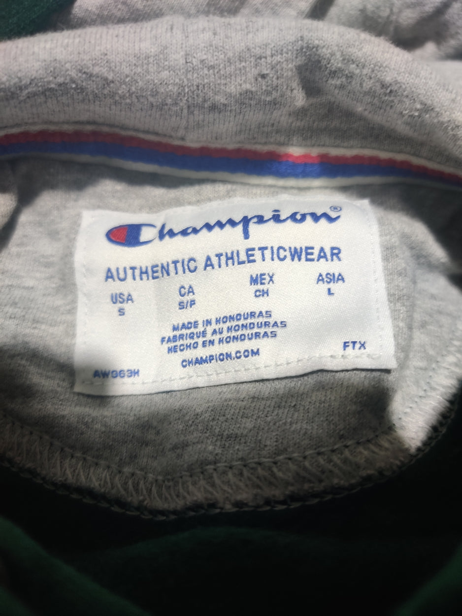 Champion Men Cotton Fleece Green Hoodie S