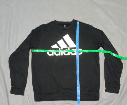 Adidas Men Cotton Fleece Black Sweatshirt M
