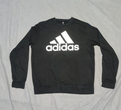 Adidas Men Cotton Fleece Black Sweatshirt M