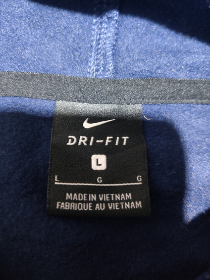 Nike Men Cotton Fleece Blue Hoodie L