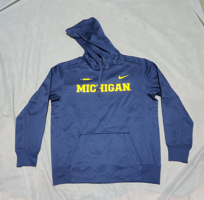 Nike Men Cotton Fleece Blue Hoodie L