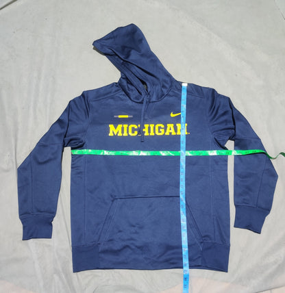 Nike Men Cotton Fleece Blue Hoodie L