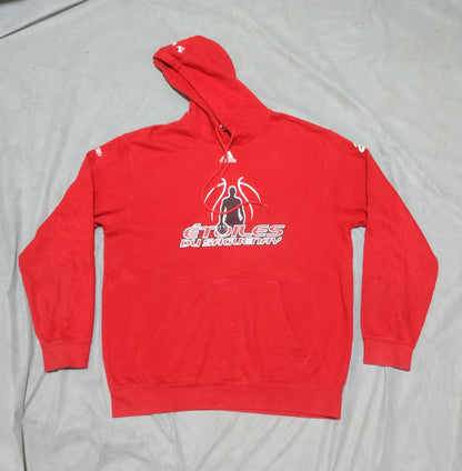 Adidas Men Cotton Fleece Red Hoodie M