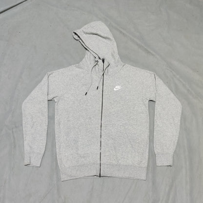 Nike Men Cotton Fleece Gray Zipper XS