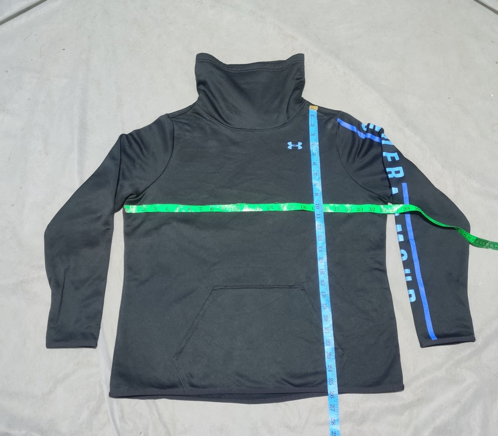 Under Armour Women Cotton Fleece Black Sweatshirt XL