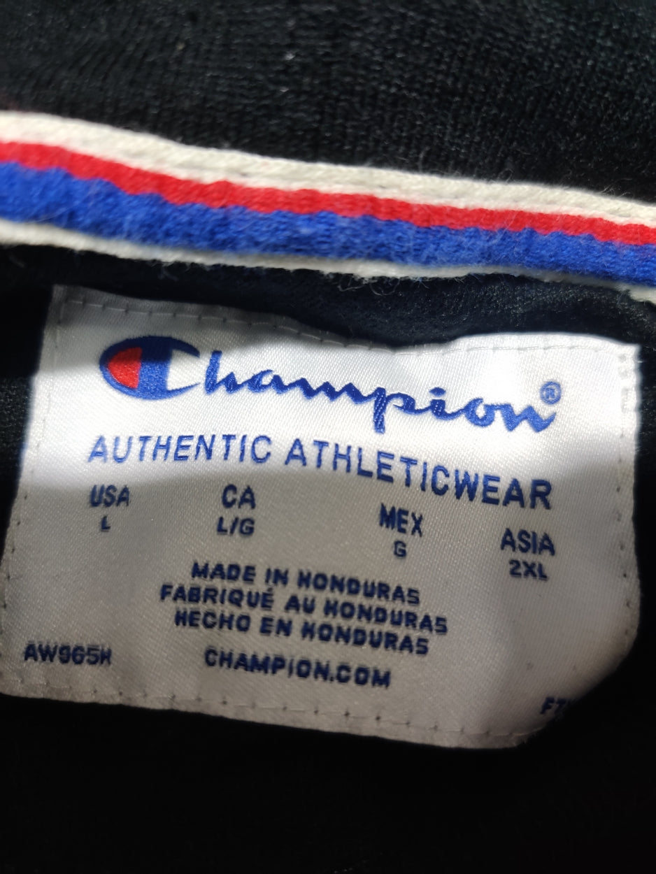 Champion Women Cotton Fleece Black Hoodie L