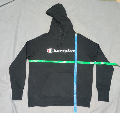 Champion Women Cotton Fleece Black Hoodie L