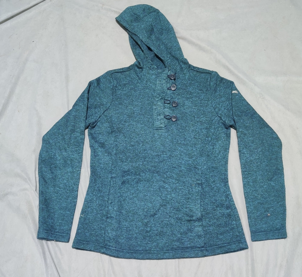 Columbia Women Cotton Fleece Blue Hoodie L