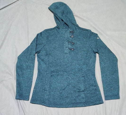 Columbia Women Cotton Fleece Blue Hoodie L