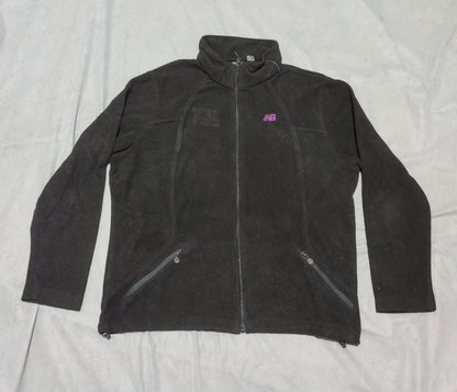 New Balance Women Cotton Fleece Black Zipper XL