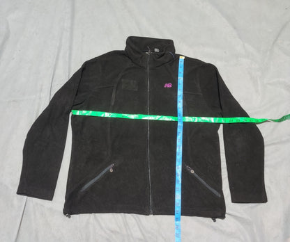 New Balance Women Cotton Fleece Black Zipper XL