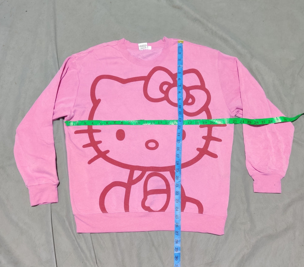 Hello Kitty Women Cotton Fleece Pink Sweatshirt L