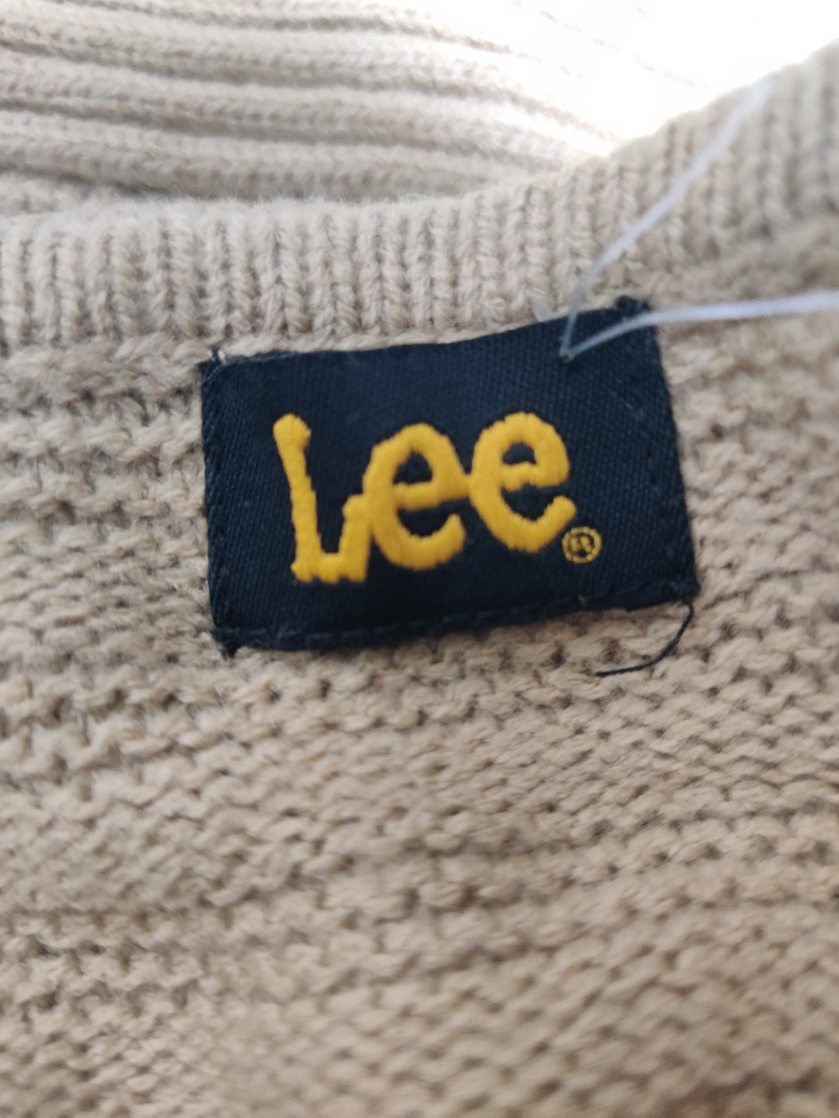 Lee Women Cotton Fleece Cream Sweater  L