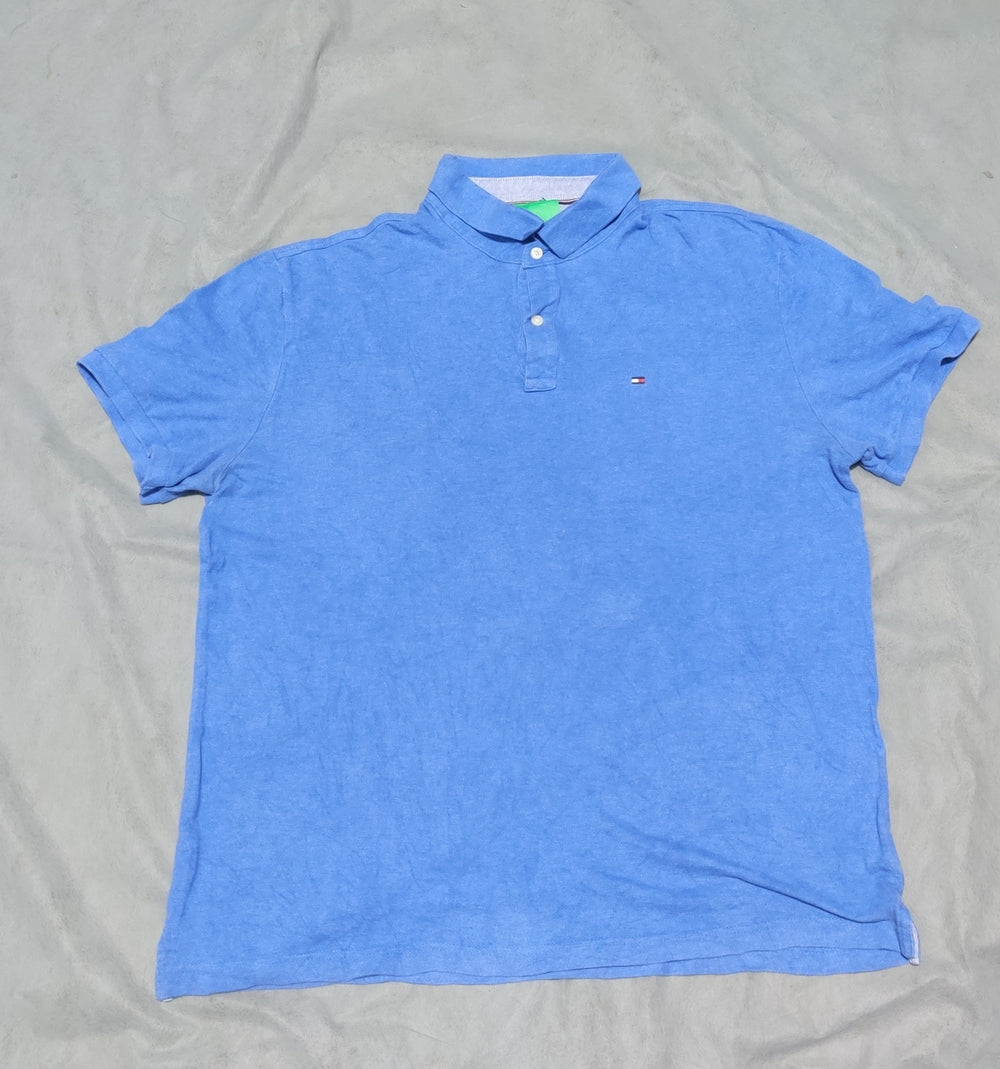 Tommy Hilfiger Men Blue Cotton Polo T Shirt M