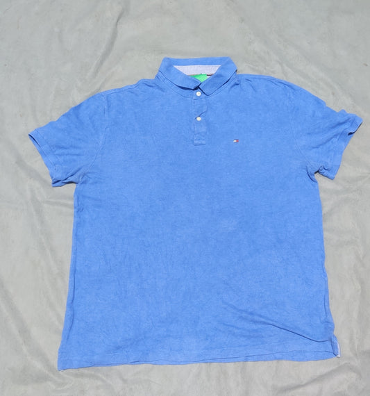 Tommy Hilfiger Men Blue Cotton Polo T Shirt M