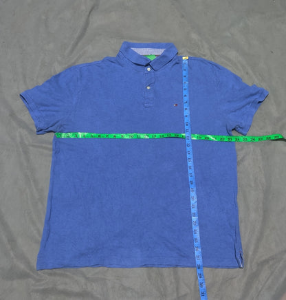 Tommy Hilfiger Men Blue Cotton Polo T Shirt M