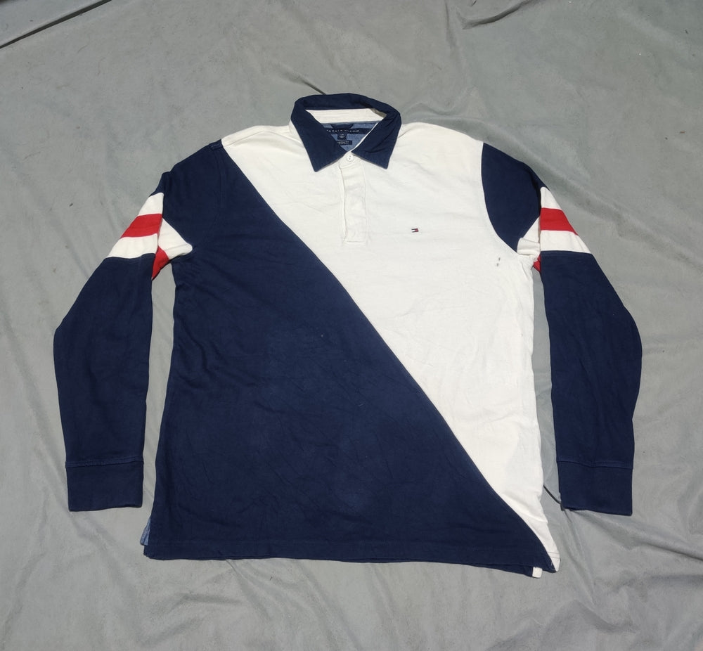 Tommy Hilfiger Men White Cotton Polo T Shirt L