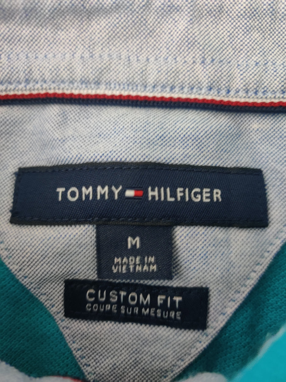 Tommy Hilfiger Men Blue Cotton Polo T Shirt M