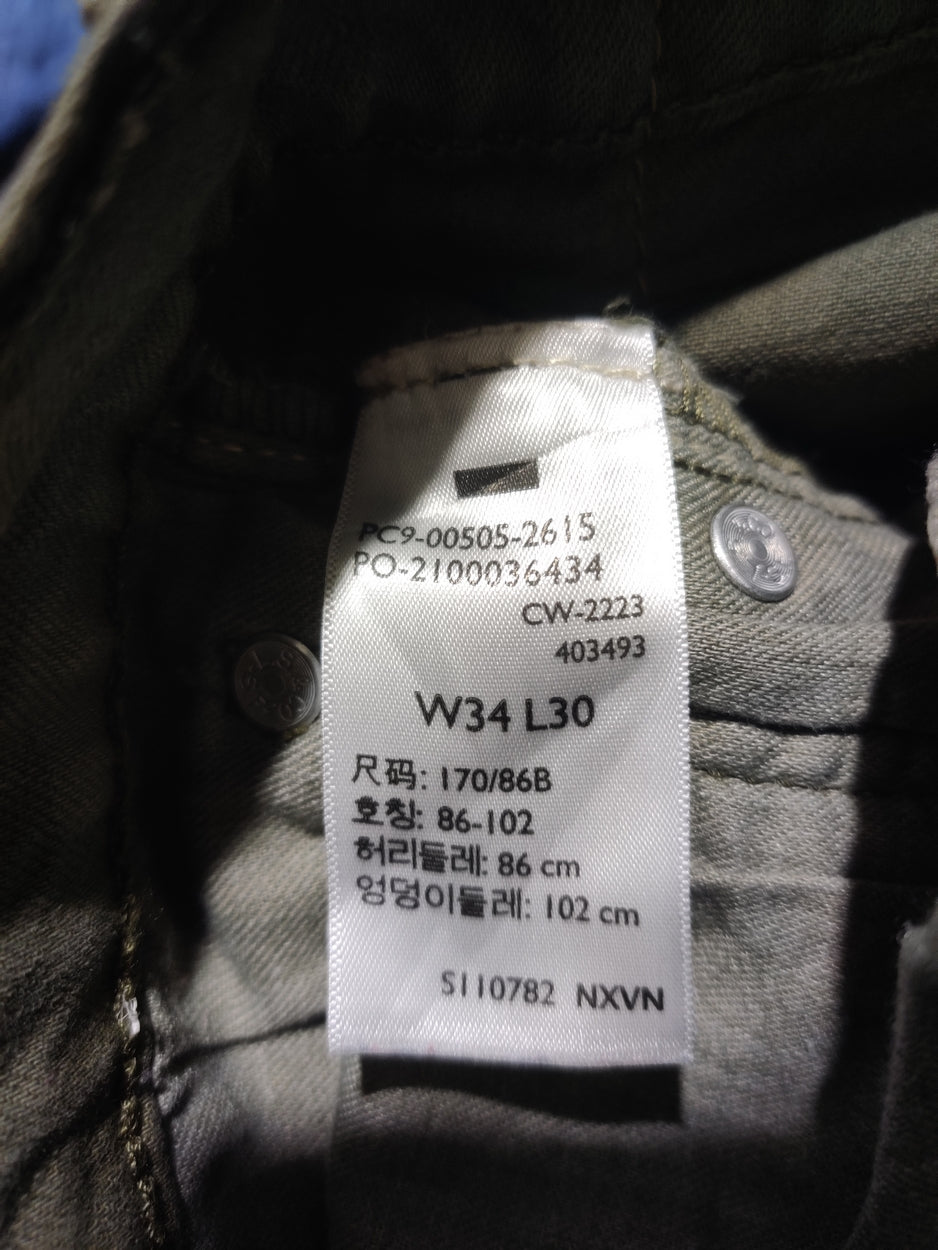 Levi's 505 Men Green Cotton Jeans